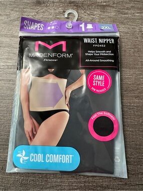 Maidenform Black Waist Nipper Cool Comfort - 2XL
